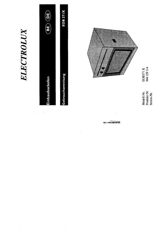 Mode d'emploi AEG-ELECTROLUX EOB371X