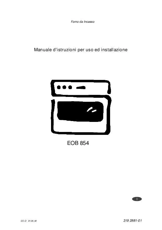 Mode d'emploi AEG-ELECTROLUX EOB854K