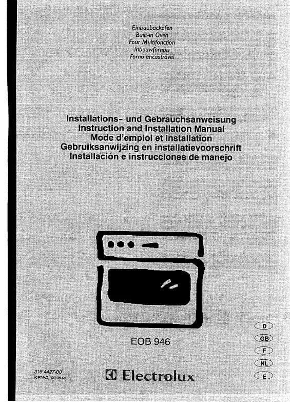 Mode d'emploi AEG-ELECTROLUX EOB946K