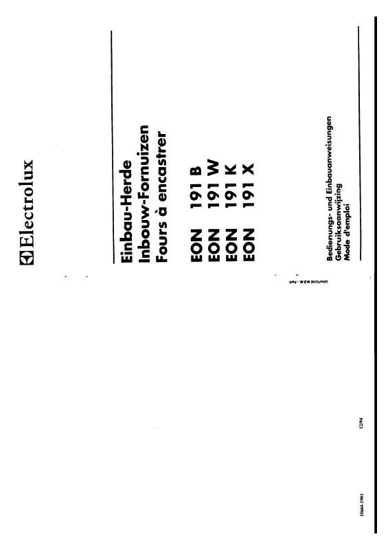 Mode d'emploi AEG-ELECTROLUX EON191W