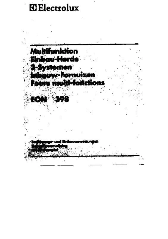 Mode d'emploi AEG-ELECTROLUX EON398K