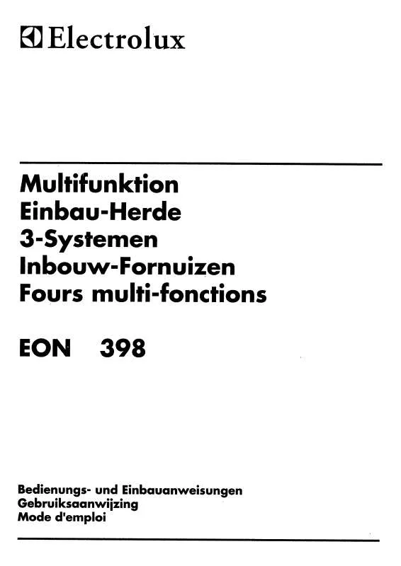 Mode d'emploi AEG-ELECTROLUX EON398X