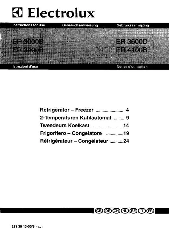 Mode d'emploi AEG-ELECTROLUX ER3000B