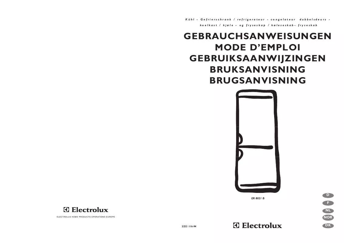 Mode d'emploi AEG-ELECTROLUX ER8021B