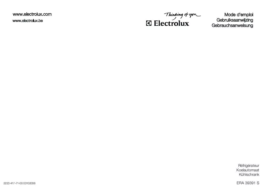 Mode d'emploi AEG-ELECTROLUX ERA39391S