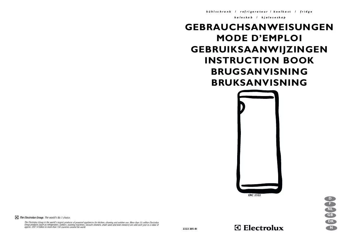 Mode d'emploi AEG-ELECTROLUX ERC2522