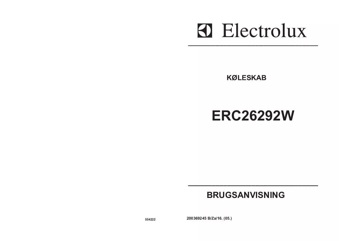 Mode d'emploi AEG-ELECTROLUX ERC26292W