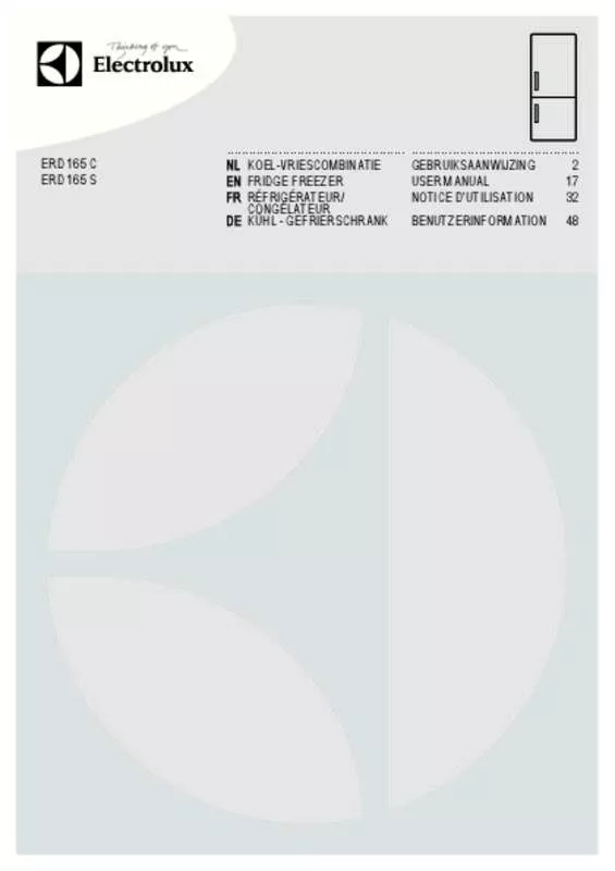 Mode d'emploi AEG-ELECTROLUX ERD165S