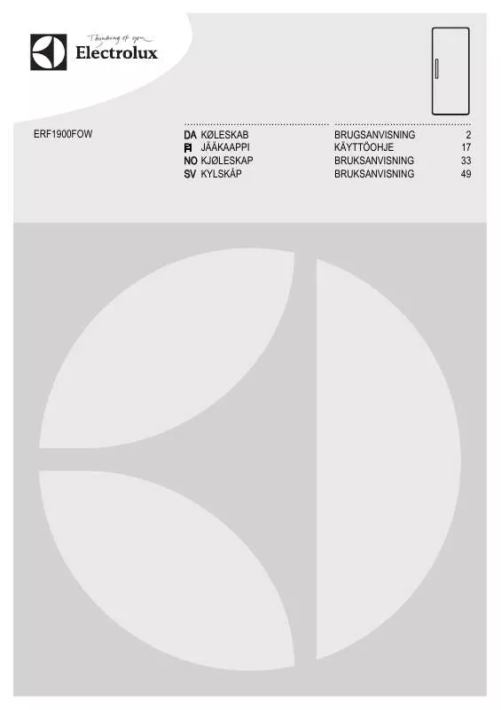 Mode d'emploi AEG-ELECTROLUX ERF1900FOW