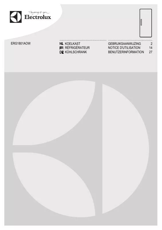 Mode d'emploi AEG-ELECTROLUX ERG1801AOW