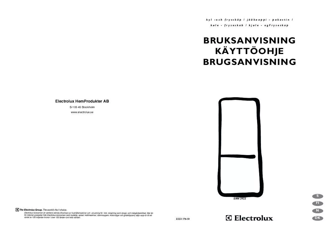 Mode d'emploi AEG-ELECTROLUX ERN2922