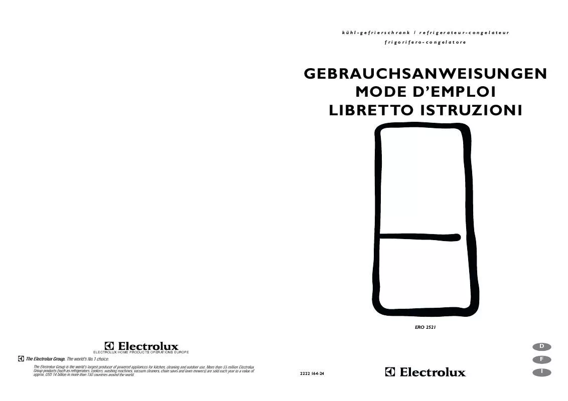 Mode d'emploi AEG-ELECTROLUX ERO2521-DX