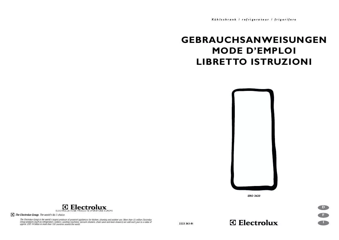 Mode d'emploi AEG-ELECTROLUX ERO3420