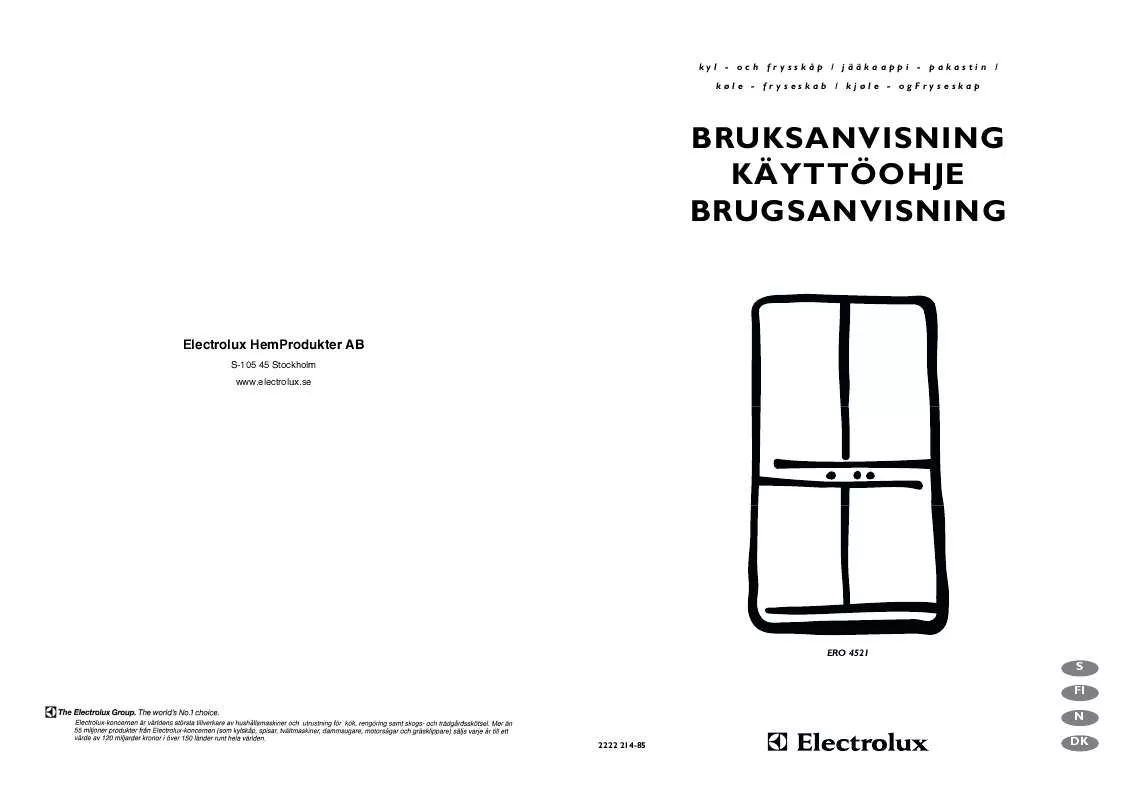 Mode d'emploi AEG-ELECTROLUX ERO4521