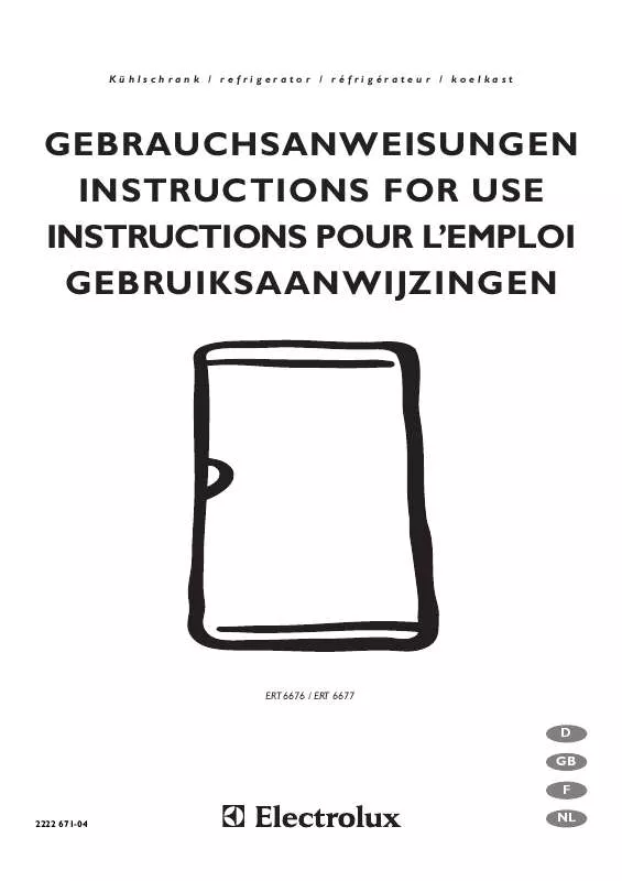 Mode d'emploi AEG-ELECTROLUX ERT6677