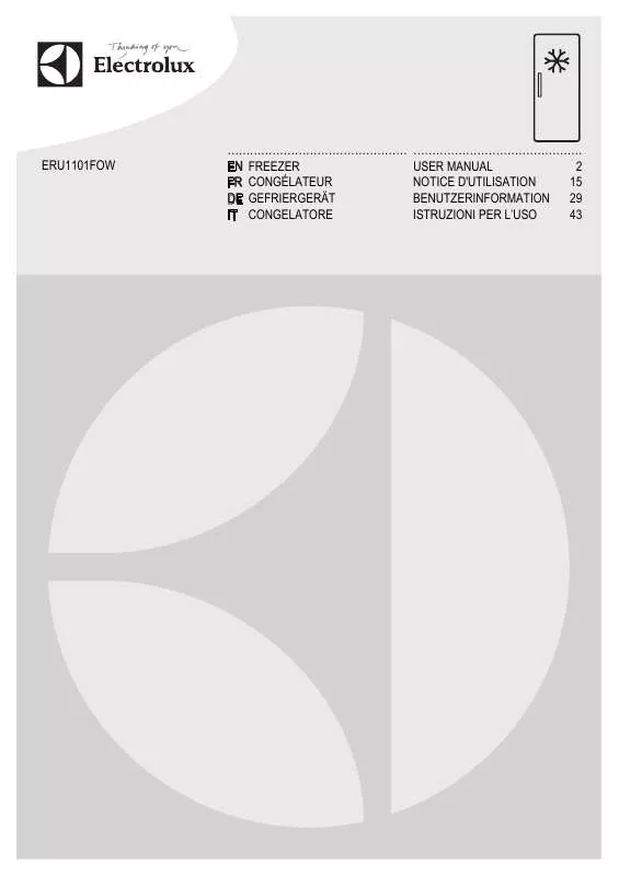 Mode d'emploi AEG-ELECTROLUX ERU1101FOW