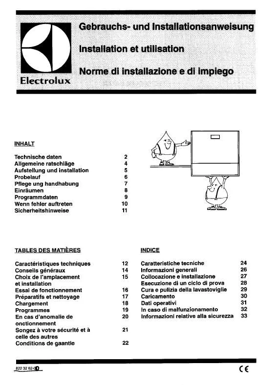 Mode d'emploi AEG-ELECTROLUX ESF218