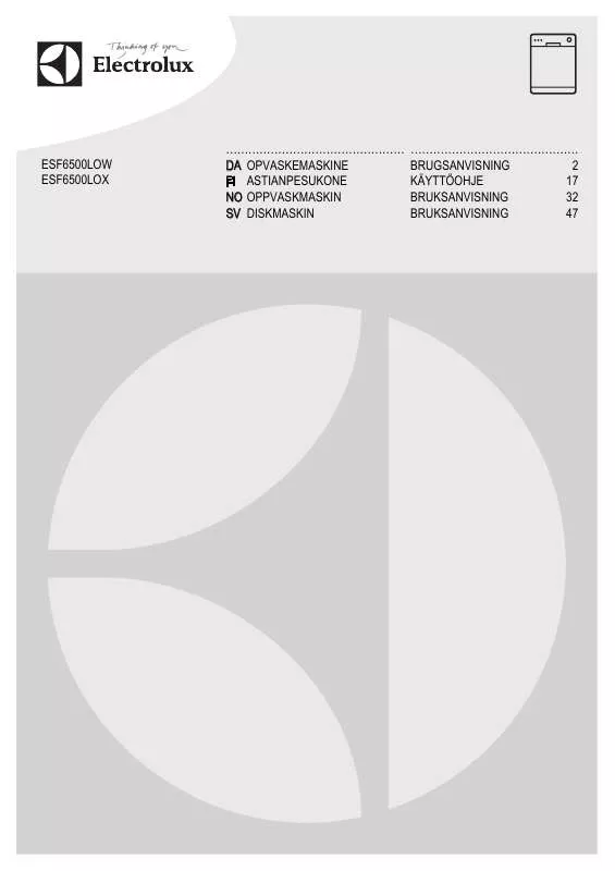 Mode d'emploi AEG-ELECTROLUX ESF6500LOW