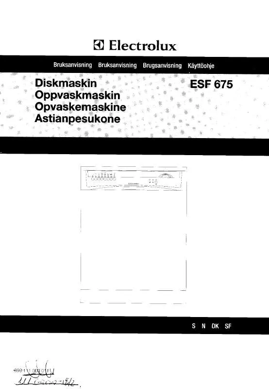 Mode d'emploi AEG-ELECTROLUX ESF675