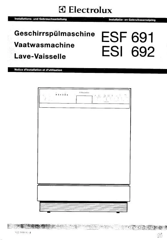 Mode d'emploi AEG-ELECTROLUX ESF691