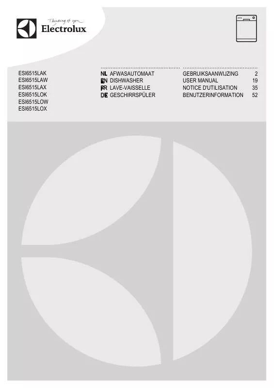 Mode d'emploi AEG-ELECTROLUX ESI6515LOX