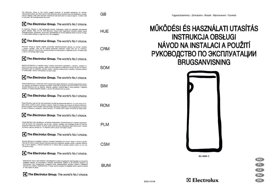 Mode d'emploi AEG-ELECTROLUX EU6830C