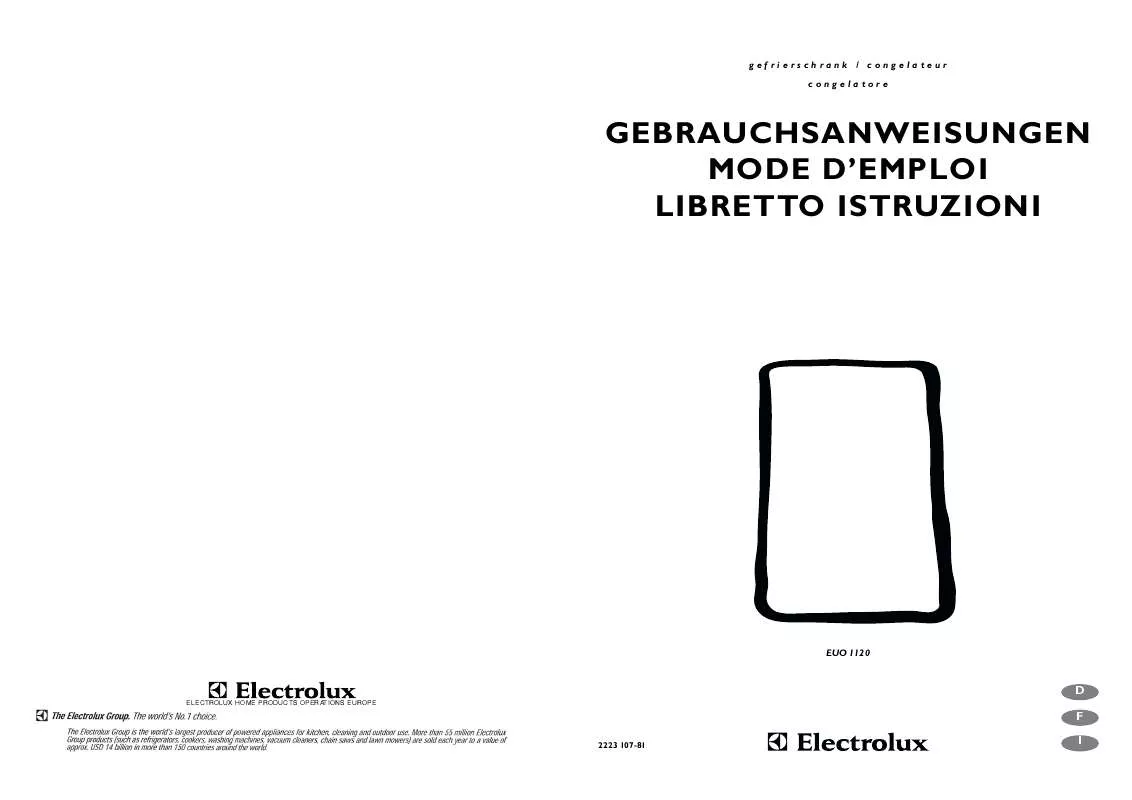 Mode d'emploi AEG-ELECTROLUX EUO1120