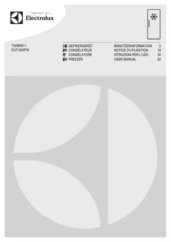 Mode d'emploi AEG-ELECTROLUX EUT1040FW