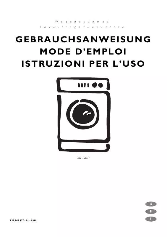 Mode d'emploi AEG-ELECTROLUX EW 1085 F-W