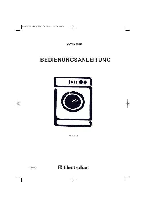 Mode d'emploi AEG-ELECTROLUX EWF14118