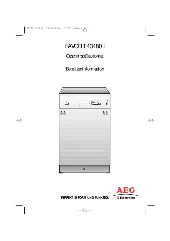 Mode d'emploi AEG-ELECTROLUX F43480I-B