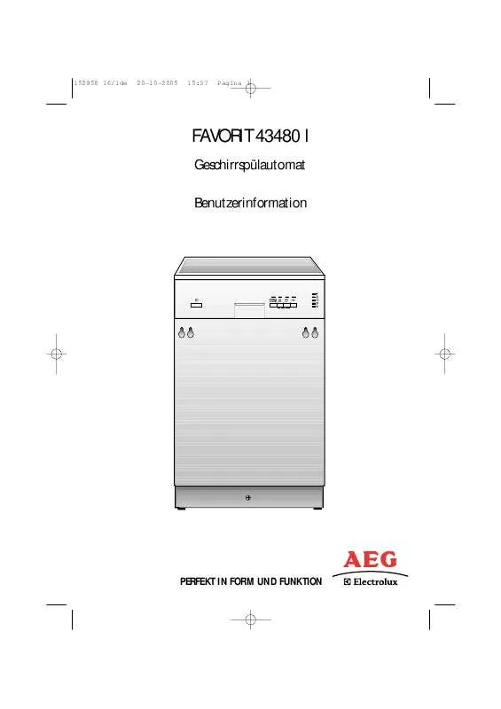 Mode d'emploi AEG-ELECTROLUX F43480I-D