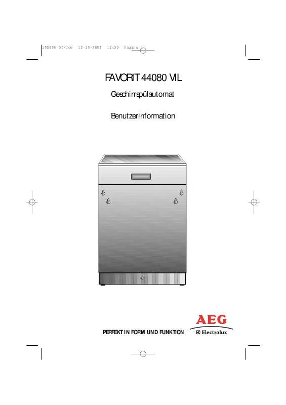 Mode d'emploi AEG-ELECTROLUX F44080VIL