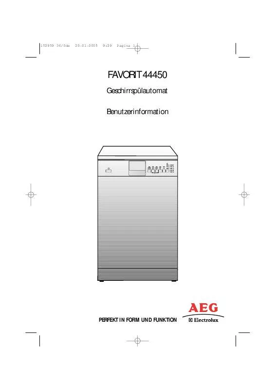 Mode d'emploi AEG-ELECTROLUX F44450