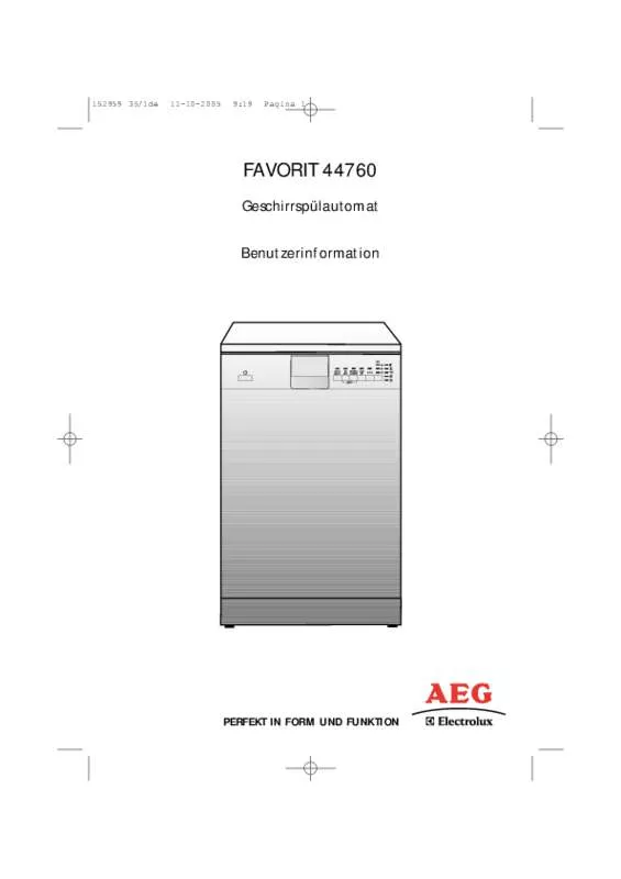 Mode d'emploi AEG-ELECTROLUX F44760