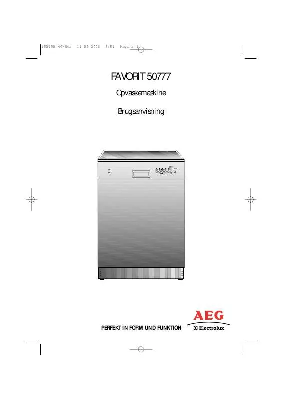 Mode d'emploi AEG-ELECTROLUX F50777