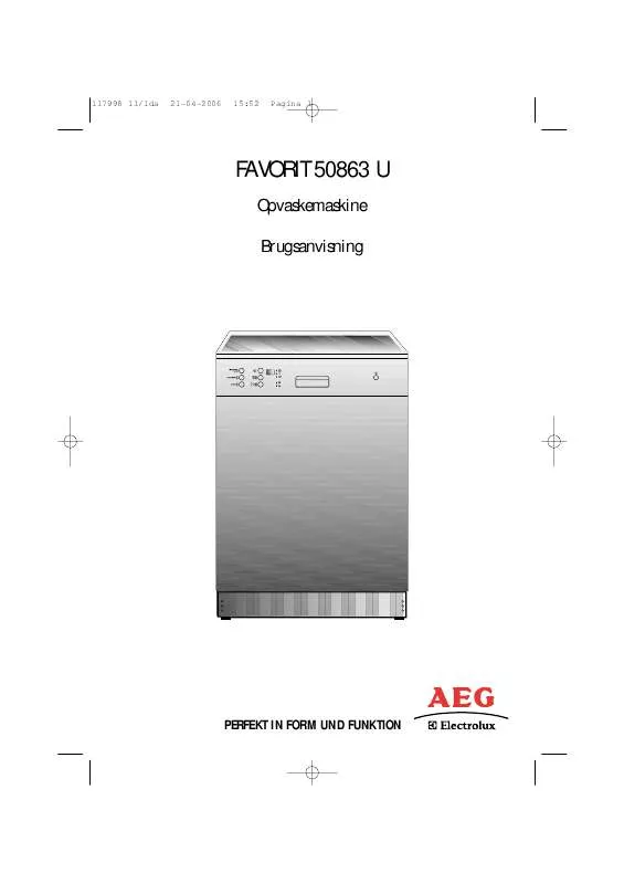 Mode d'emploi AEG-ELECTROLUX F50863U-S