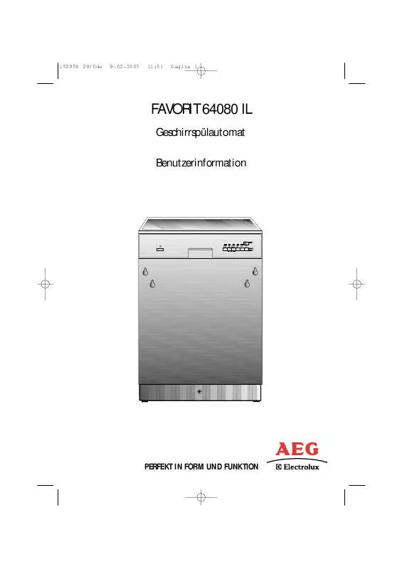 Mode d'emploi AEG-ELECTROLUX F64080IL-A