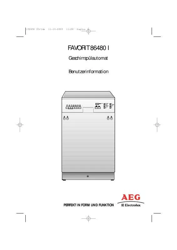 Mode d'emploi AEG-ELECTROLUX F86480I-M