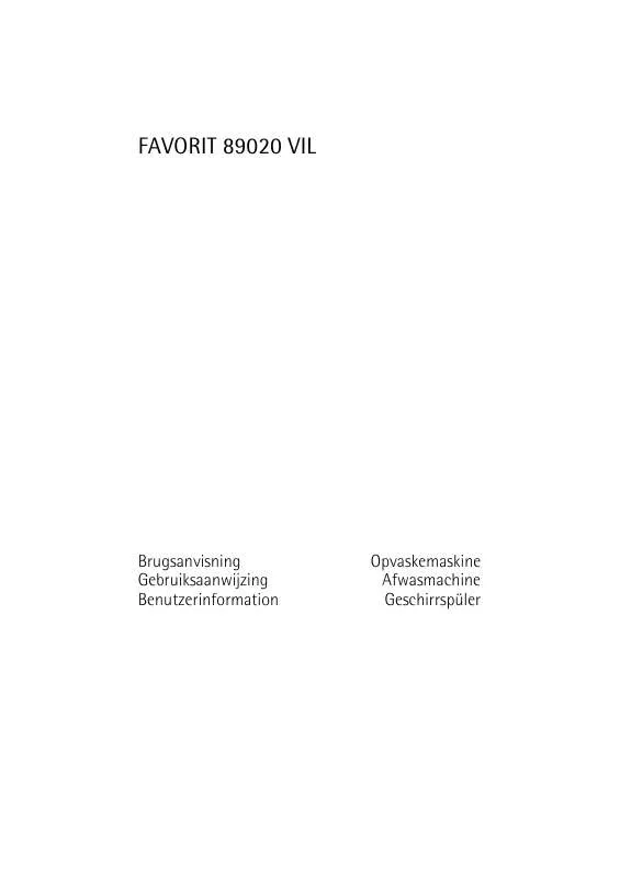 Mode d'emploi AEG-ELECTROLUX FAVORIT 89020 VIL