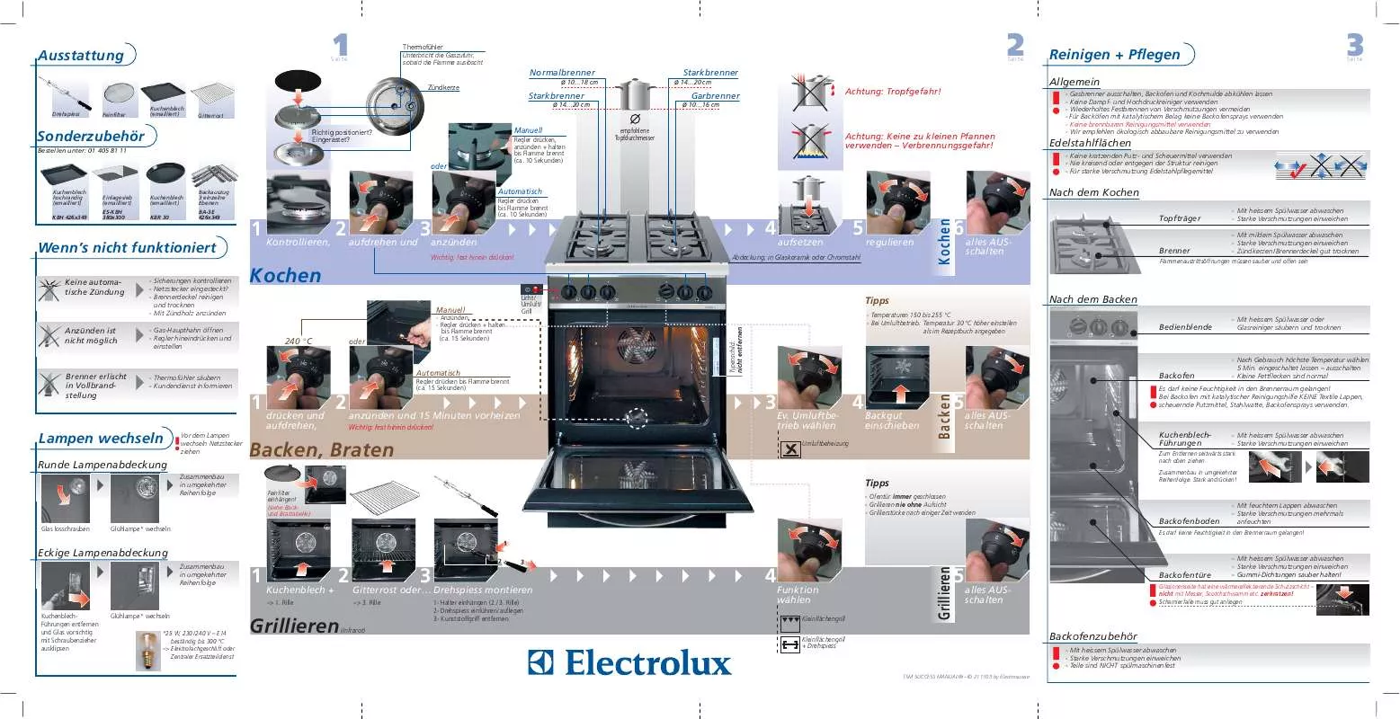 Mode d'emploi AEG-ELECTROLUX GHGL40-4.5 SW/SP