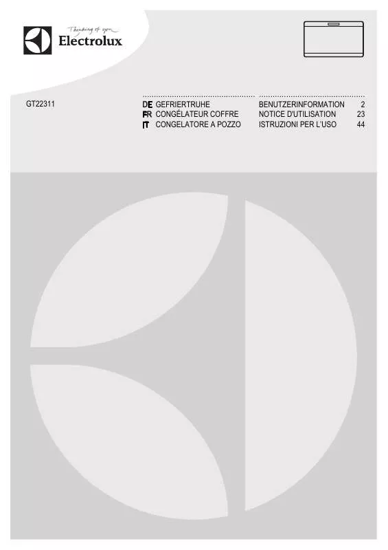 Mode d'emploi AEG-ELECTROLUX GT22311