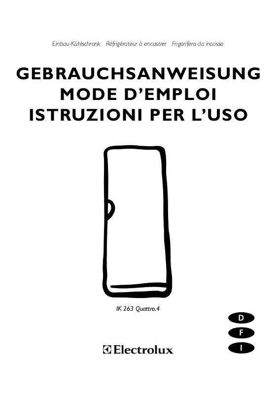 Mode d'emploi AEG-ELECTROLUX IK263QUATTRO4RE