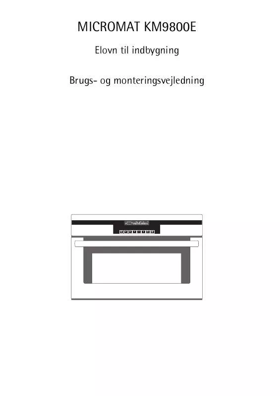 Mode d'emploi AEG-ELECTROLUX KM9800E-A