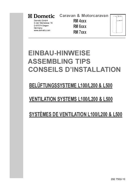 Mode d'emploi AEG-ELECTROLUX L100