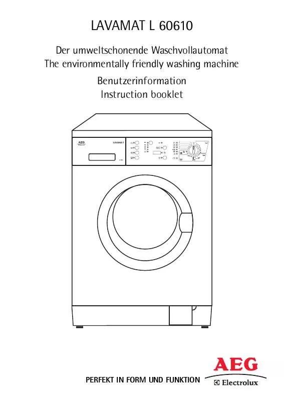 Mode d'emploi AEG-ELECTROLUX L60610