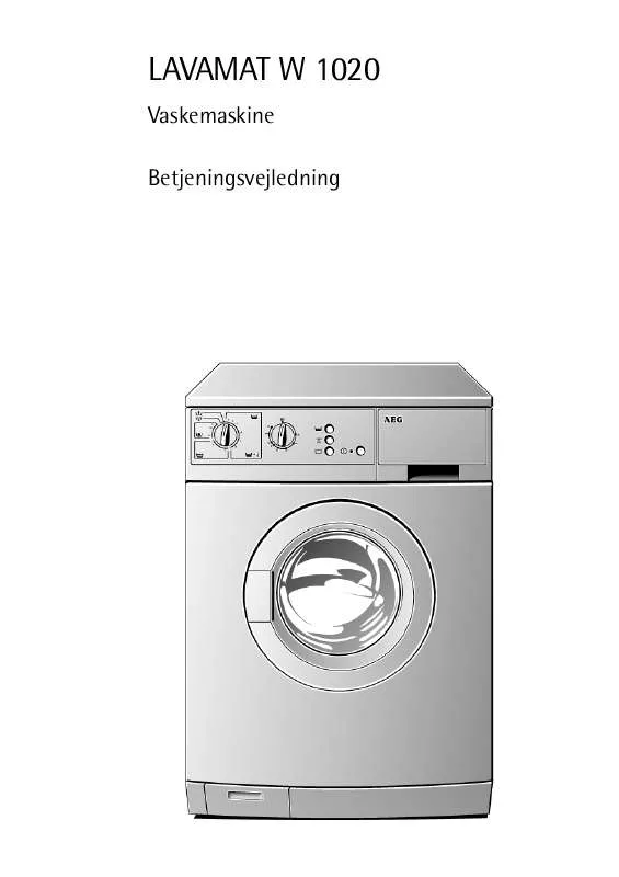 Mode d'emploi AEG-ELECTROLUX LAV W1020-W