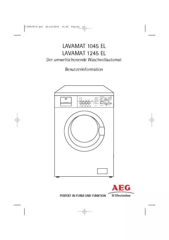 Mode d'emploi AEG-ELECTROLUX LAV1245EL