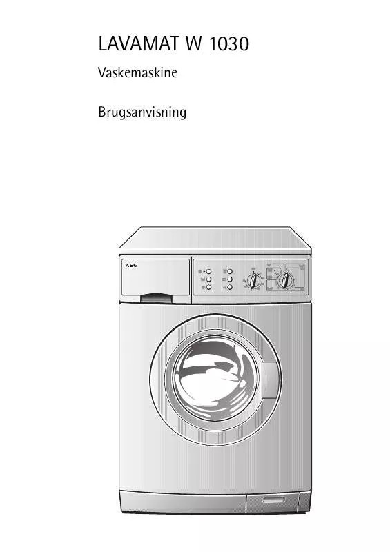 Mode d'emploi AEG-ELECTROLUX LAVW1030-W