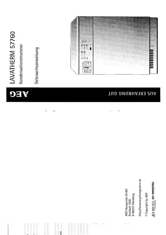 Mode d'emploi AEG-ELECTROLUX LTH55809